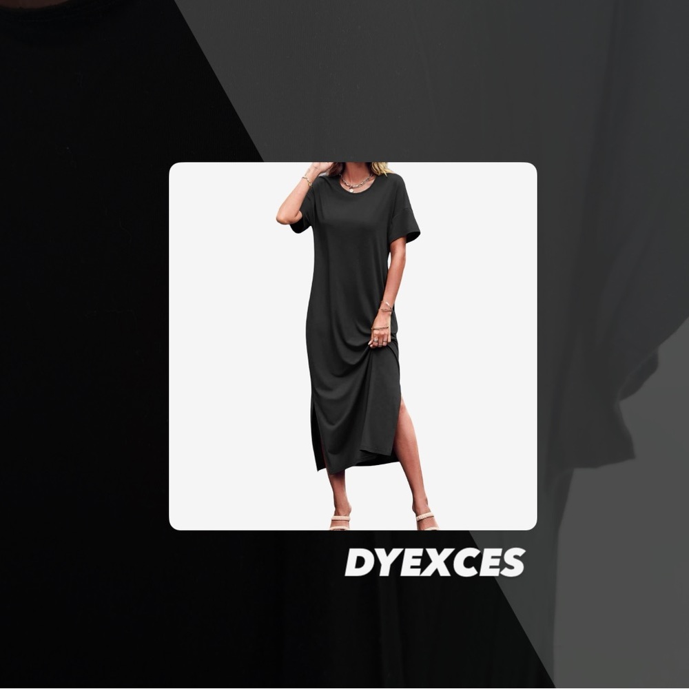 EUC Dyexces Short Sleeve Maxi Dress